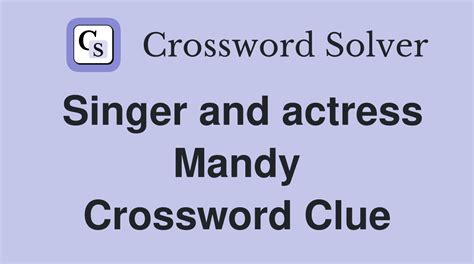 mandy singer crossword